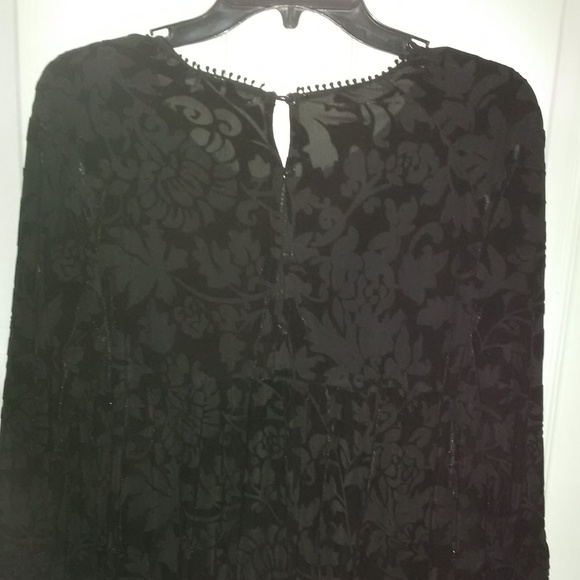 JohnPaulRichard Velvet Designer Black Top in Small - Picture 5 of 6